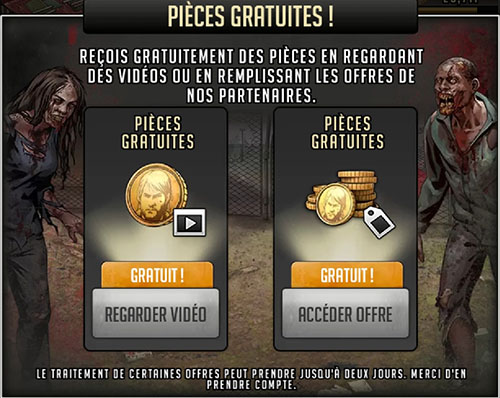 cin&eacute;ma pi&egrave;ces gratuites twd road to sruvival