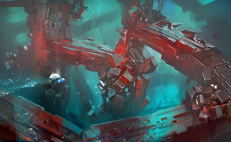 crystal cavern subnautica below zero concept art favro