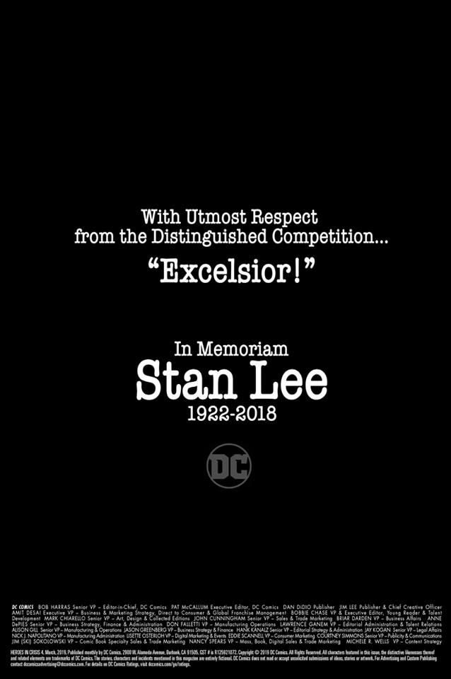 dc comics hommage stan lee in memoriam tribute