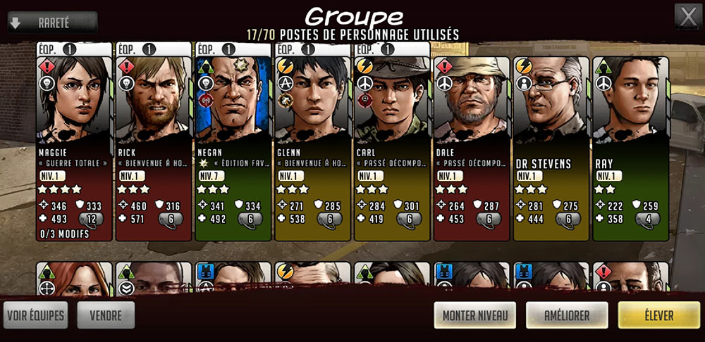 groupe de personnages twd rts