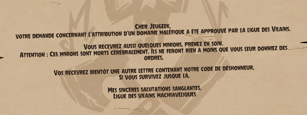 jeugeek lettre reception machiavillain