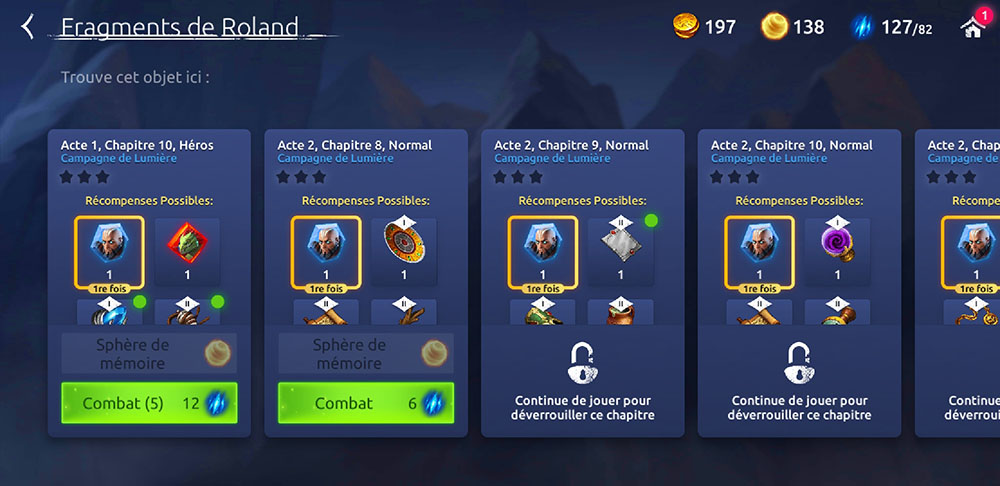 o&ugrave; trouver des fragments de h&eacute;ros